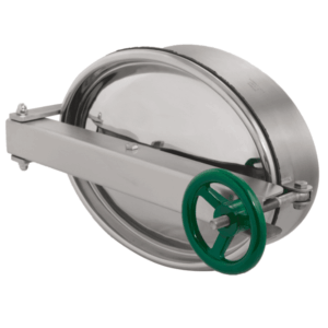 Oval manwaydoor, outward opening